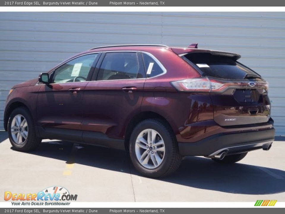 2017 Ford Edge SEL Burgundy Velvet Metallic / Dune Photo #4
