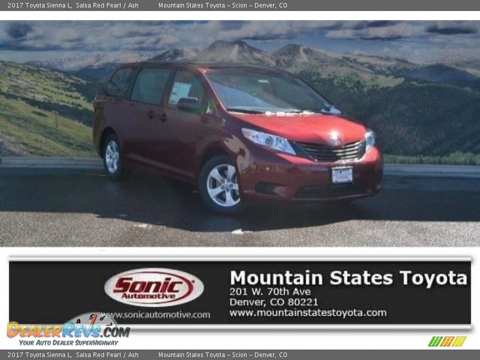 2017 Toyota Sienna L Salsa Red Pearl / Ash Photo #1