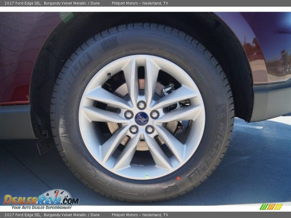 2017 Ford Edge SEL Burgundy Velvet Metallic / Dune Photo #9