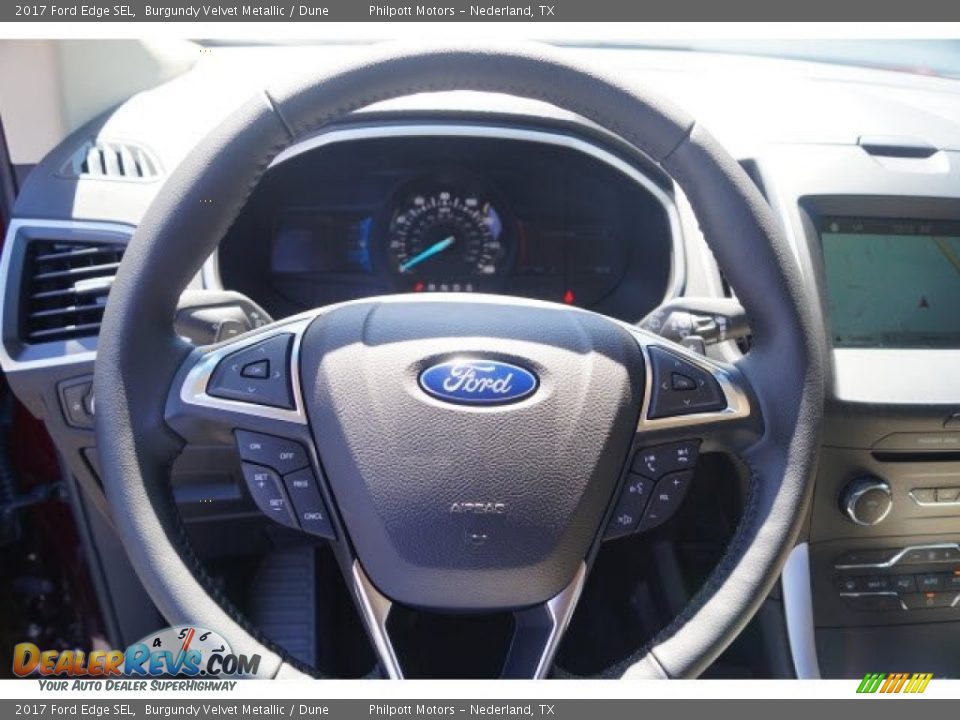 2017 Ford Edge SEL Burgundy Velvet Metallic / Dune Photo #13