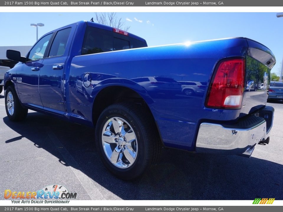 2017 Ram 1500 Big Horn Quad Cab Blue Streak Pearl / Black/Diesel Gray Photo #2