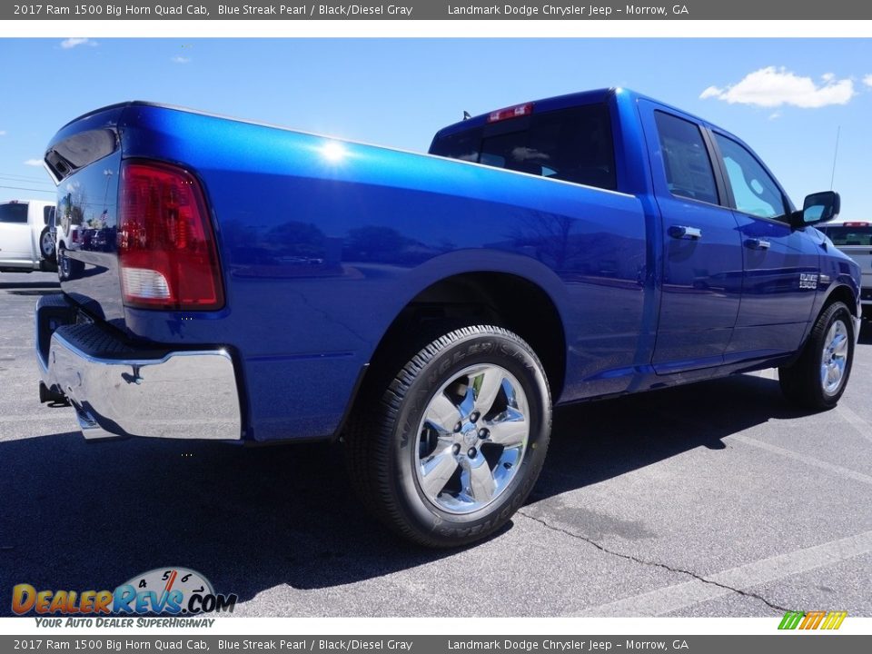 2017 Ram 1500 Big Horn Quad Cab Blue Streak Pearl / Black/Diesel Gray Photo #3