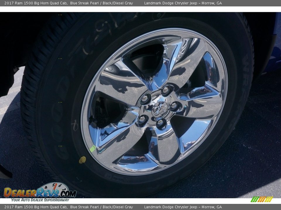 2017 Ram 1500 Big Horn Quad Cab Blue Streak Pearl / Black/Diesel Gray Photo #5