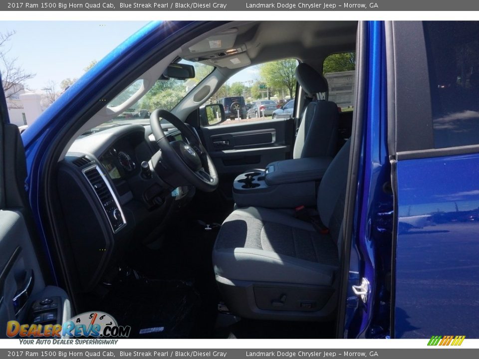 2017 Ram 1500 Big Horn Quad Cab Blue Streak Pearl / Black/Diesel Gray Photo #7