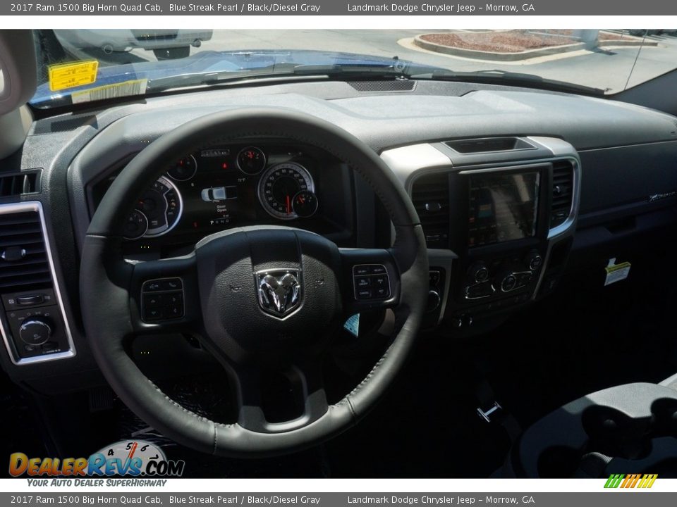 2017 Ram 1500 Big Horn Quad Cab Blue Streak Pearl / Black/Diesel Gray Photo #8