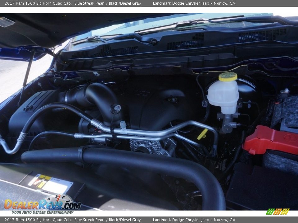 2017 Ram 1500 Big Horn Quad Cab Blue Streak Pearl / Black/Diesel Gray Photo #9