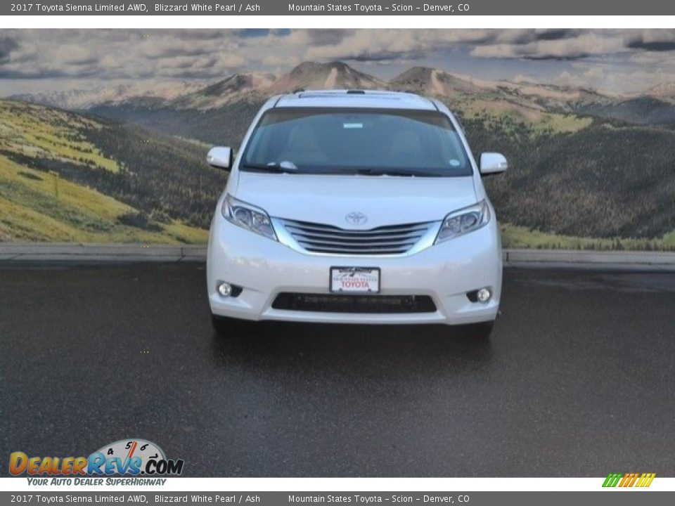 2017 Toyota Sienna Limited AWD Blizzard White Pearl / Ash Photo #2