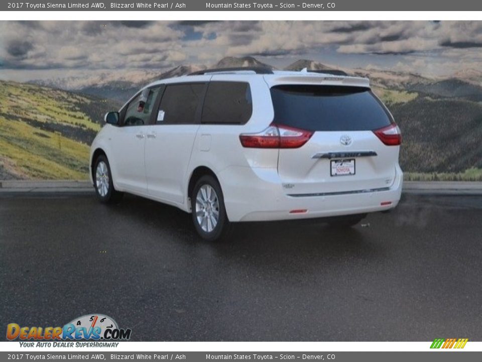2017 Toyota Sienna Limited AWD Blizzard White Pearl / Ash Photo #3