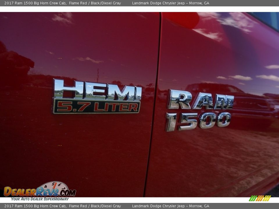 2017 Ram 1500 Big Horn Crew Cab Flame Red / Black/Diesel Gray Photo #6