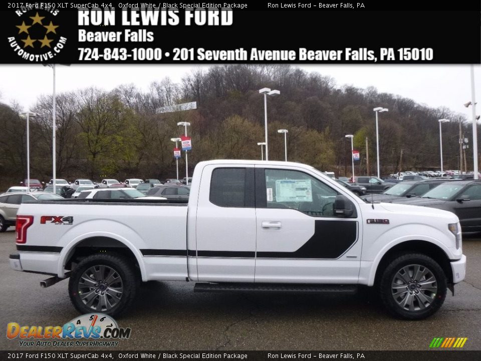 2017 Ford F150 XLT SuperCab 4x4 Oxford White / Black Special Edition Package Photo #1