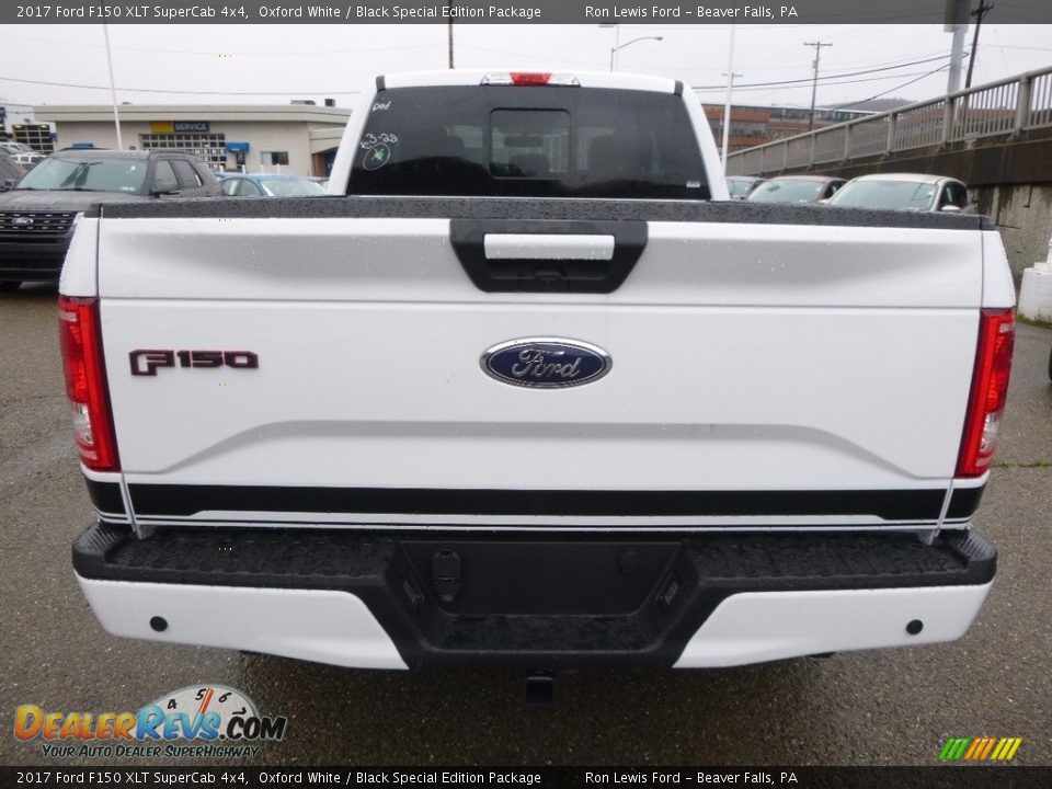 2017 Ford F150 XLT SuperCab 4x4 Oxford White / Black Special Edition Package Photo #3
