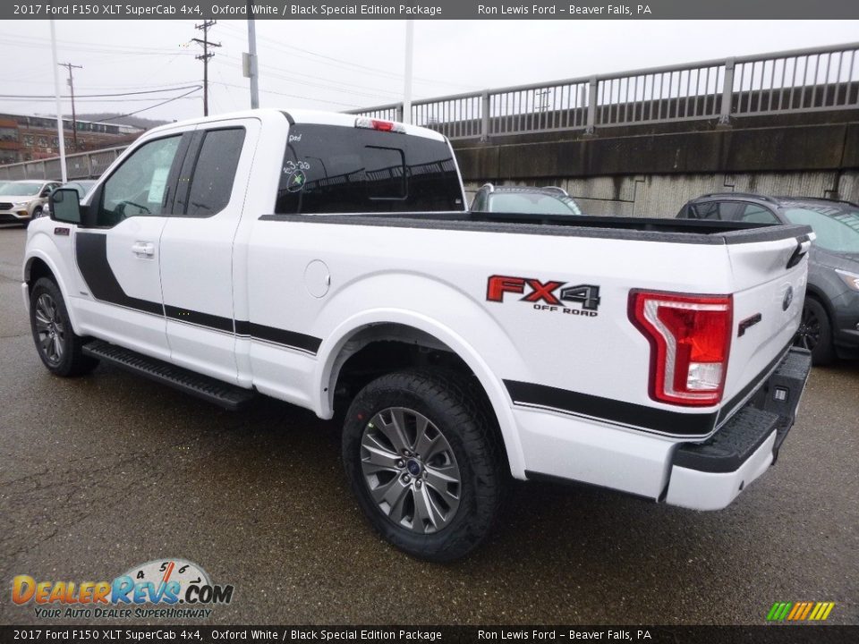 2017 Ford F150 XLT SuperCab 4x4 Oxford White / Black Special Edition Package Photo #4