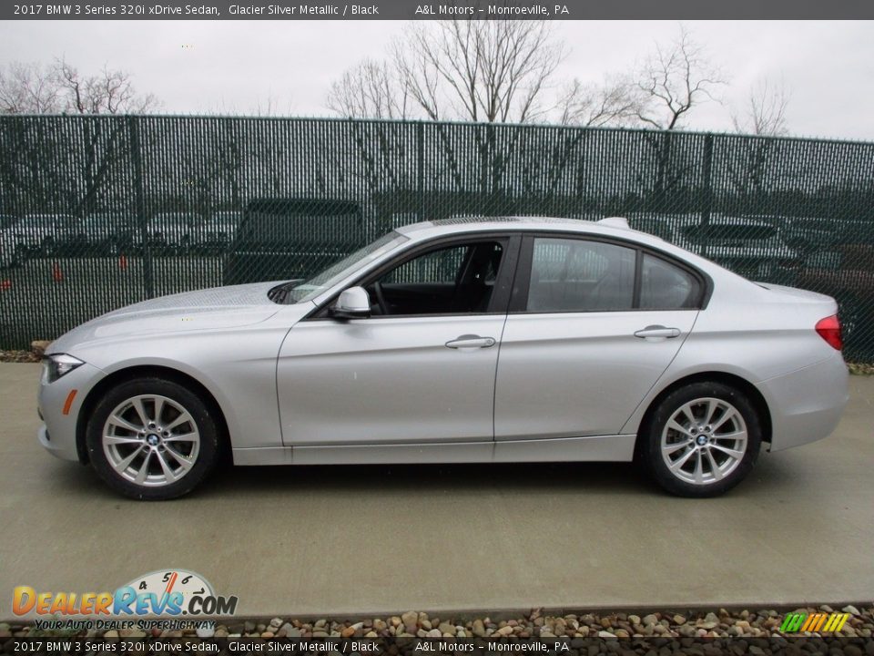 2017 BMW 3 Series 320i xDrive Sedan Glacier Silver Metallic / Black Photo #8