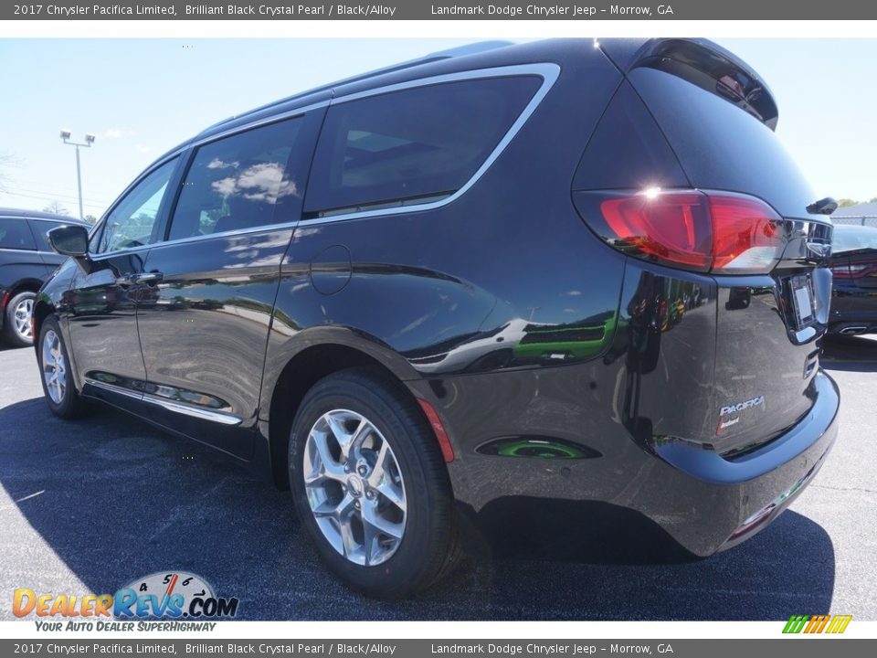 2017 Chrysler Pacifica Limited Brilliant Black Crystal Pearl / Black/Alloy Photo #2