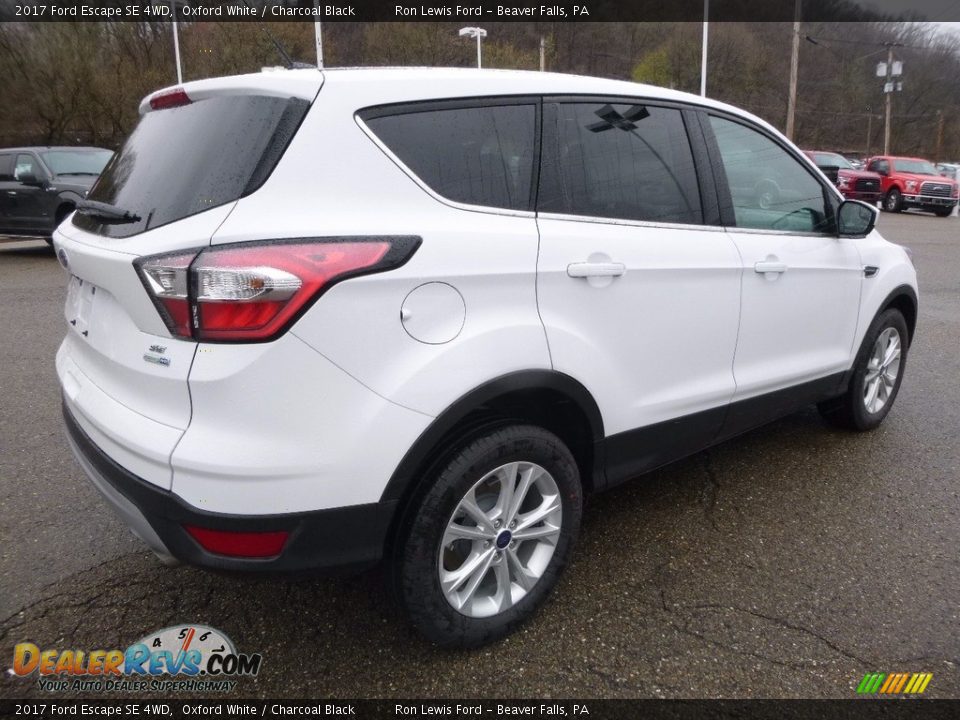 2017 Ford Escape SE 4WD Oxford White / Charcoal Black Photo #2