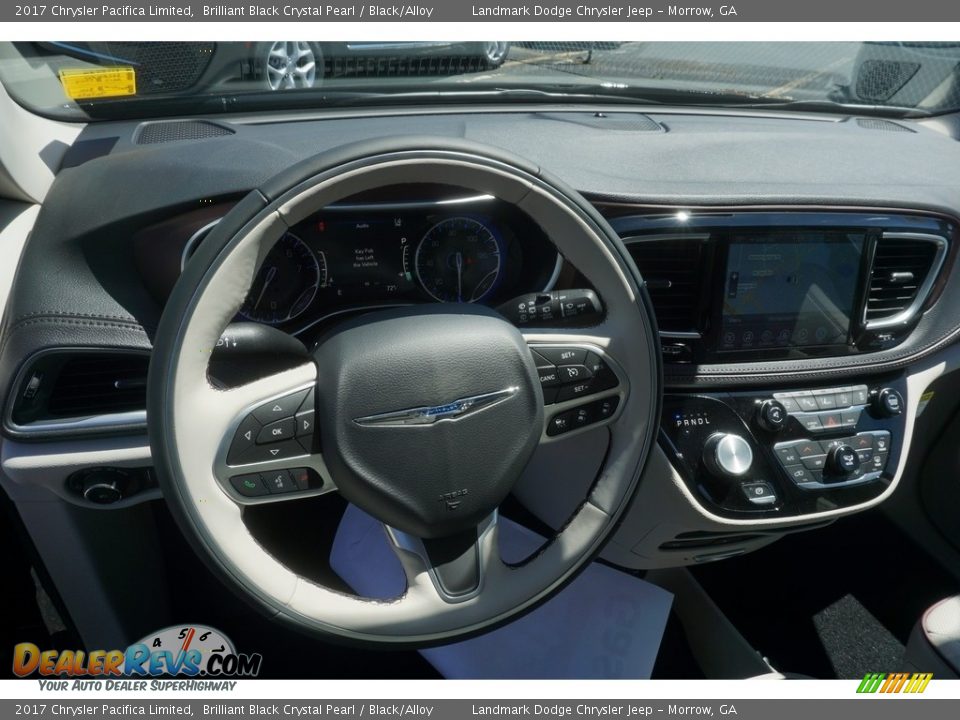 2017 Chrysler Pacifica Limited Brilliant Black Crystal Pearl / Black/Alloy Photo #7