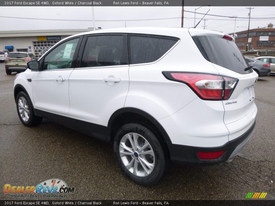 2017 Ford Escape SE 4WD Oxford White / Charcoal Black Photo #5