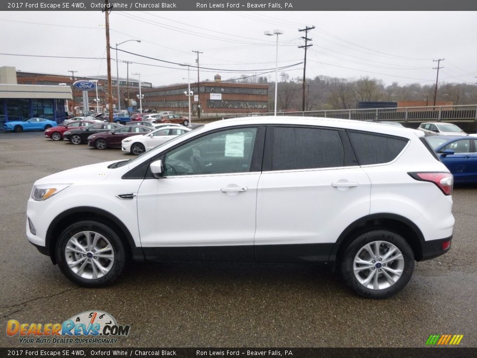 2017 Ford Escape SE 4WD Oxford White / Charcoal Black Photo #6