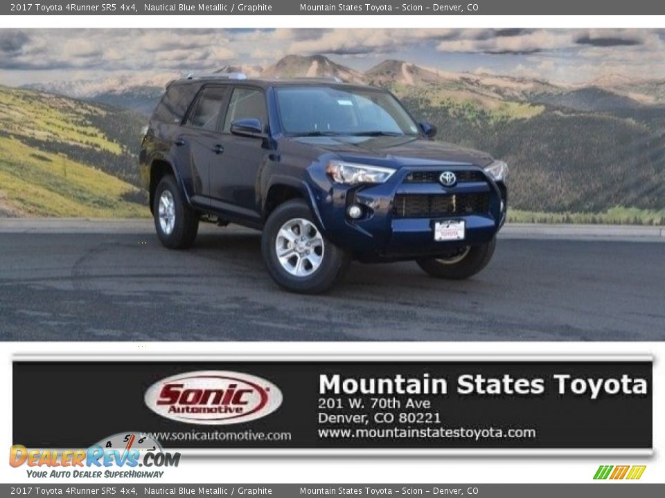 2017 Toyota 4Runner SR5 4x4 Nautical Blue Metallic / Graphite Photo #1