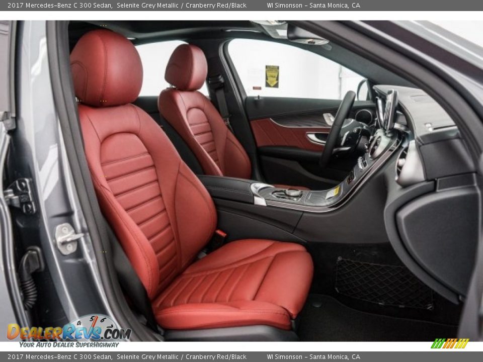 2017 Mercedes-Benz C 300 Sedan Selenite Grey Metallic / Cranberry Red/Black Photo #2