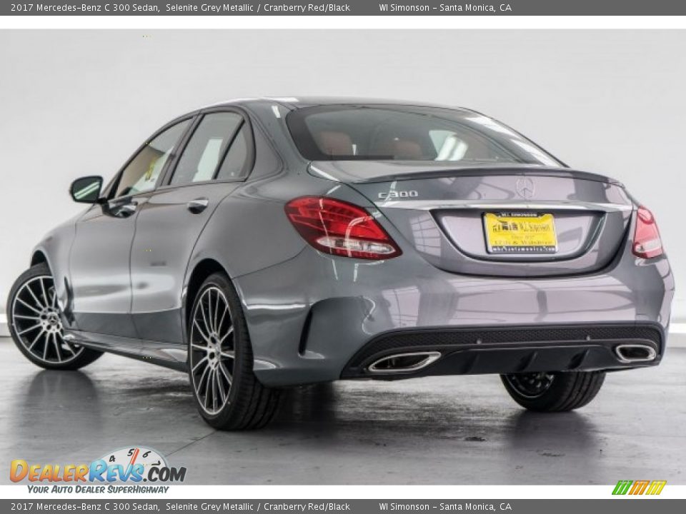 2017 Mercedes-Benz C 300 Sedan Selenite Grey Metallic / Cranberry Red/Black Photo #3