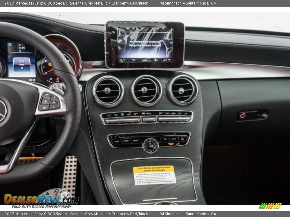 2017 Mercedes-Benz C 300 Sedan Selenite Grey Metallic / Cranberry Red/Black Photo #8