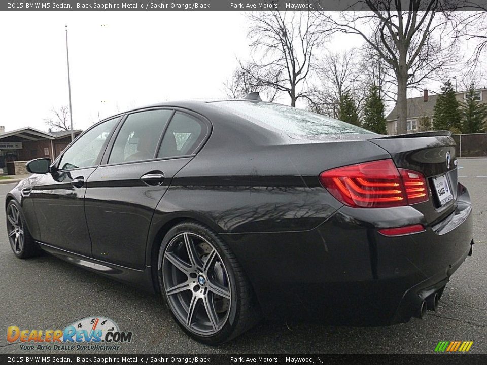 2015 BMW M5 Sedan Black Sapphire Metallic / Sakhir Orange/Black Photo #3