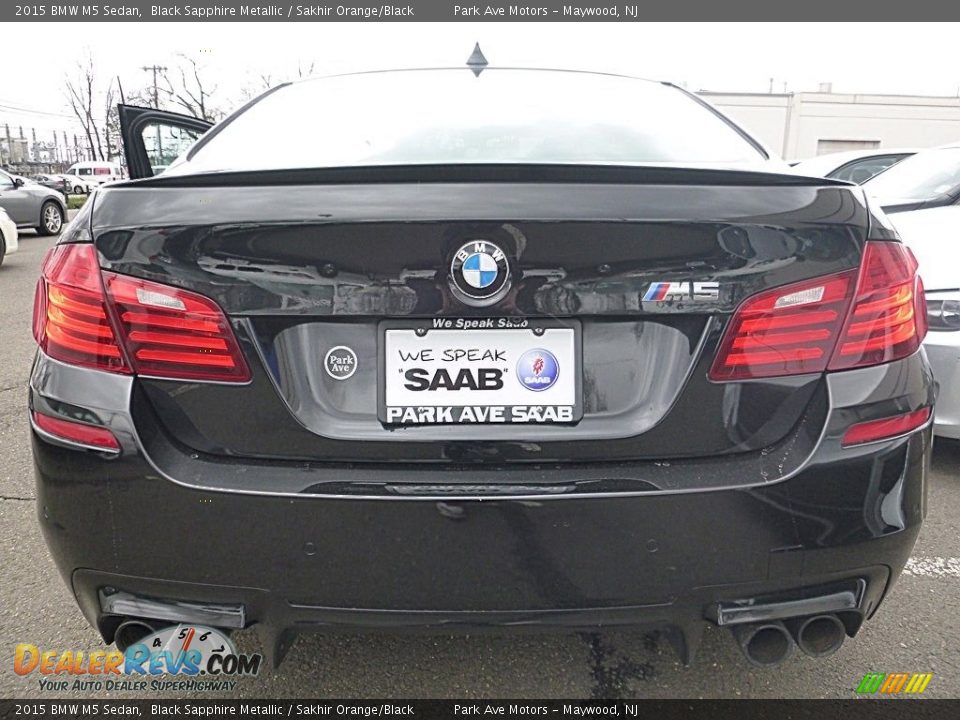 2015 BMW M5 Sedan Black Sapphire Metallic / Sakhir Orange/Black Photo #4