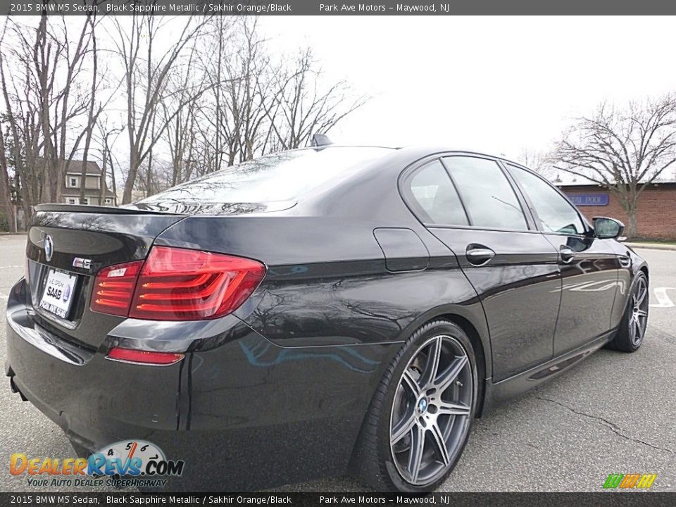 2015 BMW M5 Sedan Black Sapphire Metallic / Sakhir Orange/Black Photo #5