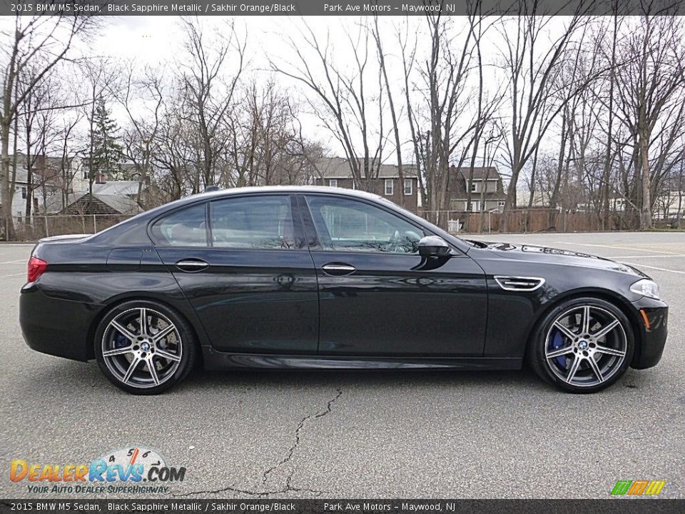 2015 BMW M5 Sedan Black Sapphire Metallic / Sakhir Orange/Black Photo #6