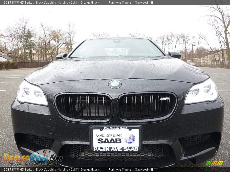 2015 BMW M5 Sedan Black Sapphire Metallic / Sakhir Orange/Black Photo #9
