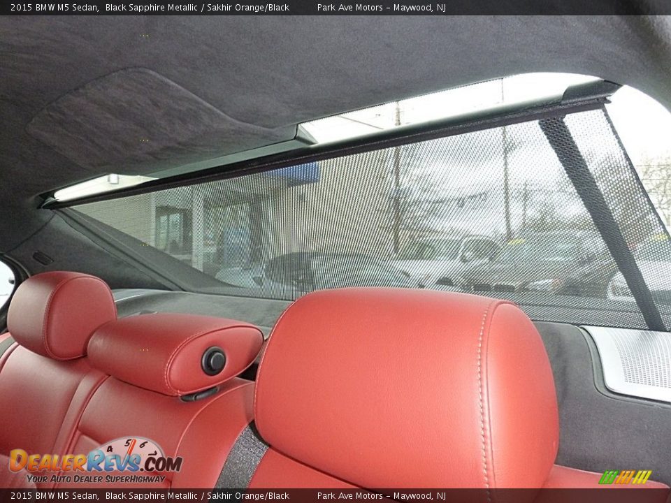 2015 BMW M5 Sedan Black Sapphire Metallic / Sakhir Orange/Black Photo #30