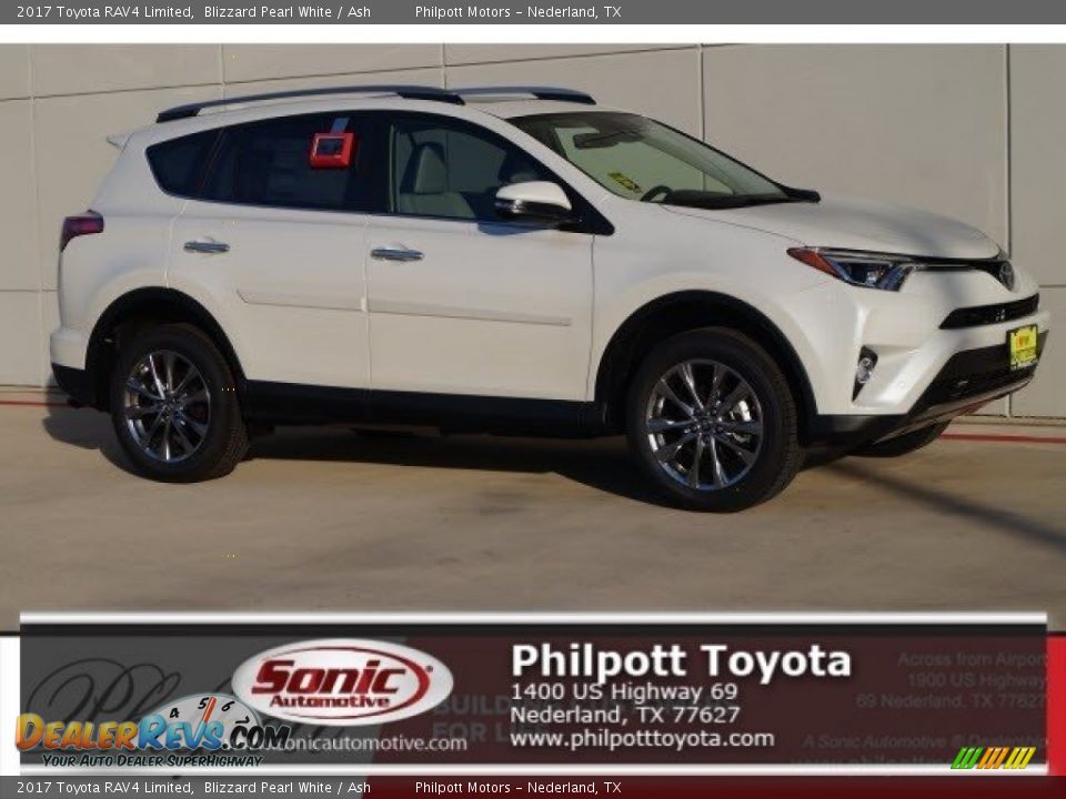 2017 Toyota RAV4 Limited Blizzard Pearl White / Ash Photo #1