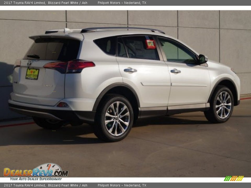 2017 Toyota RAV4 Limited Blizzard Pearl White / Ash Photo #3