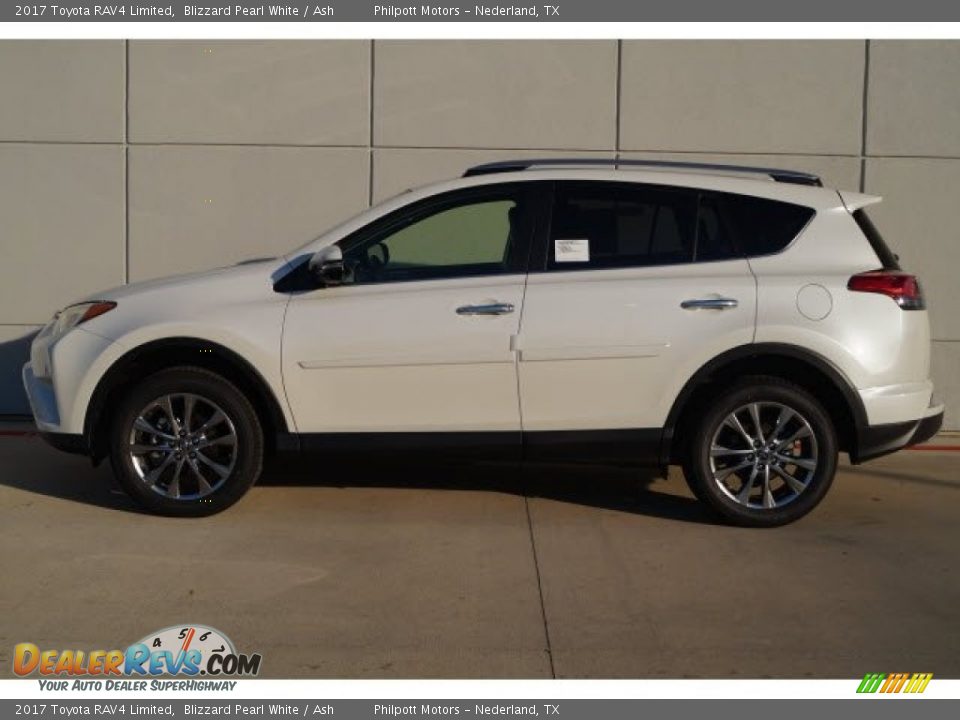 2017 Toyota RAV4 Limited Blizzard Pearl White / Ash Photo #5