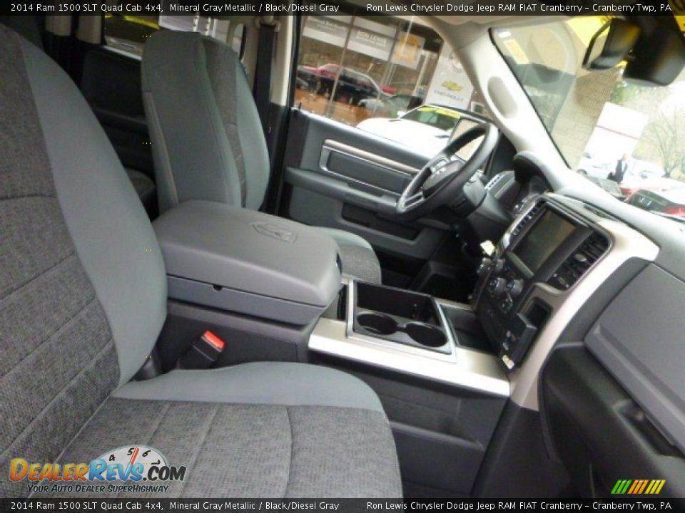 2014 Ram 1500 SLT Quad Cab 4x4 Mineral Gray Metallic / Black/Diesel Gray Photo #12