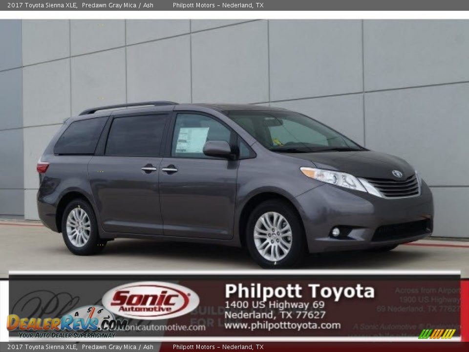 2017 Toyota Sienna XLE Predawn Gray Mica / Ash Photo #1