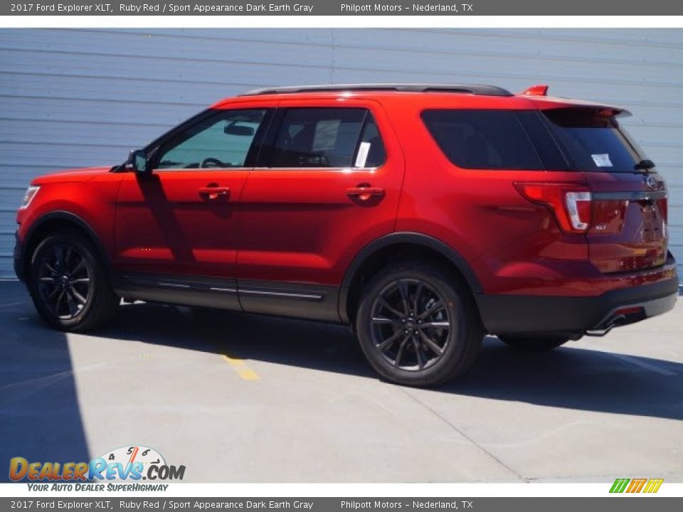 2017 Ford Explorer XLT Ruby Red / Sport Appearance Dark Earth Gray Photo #5