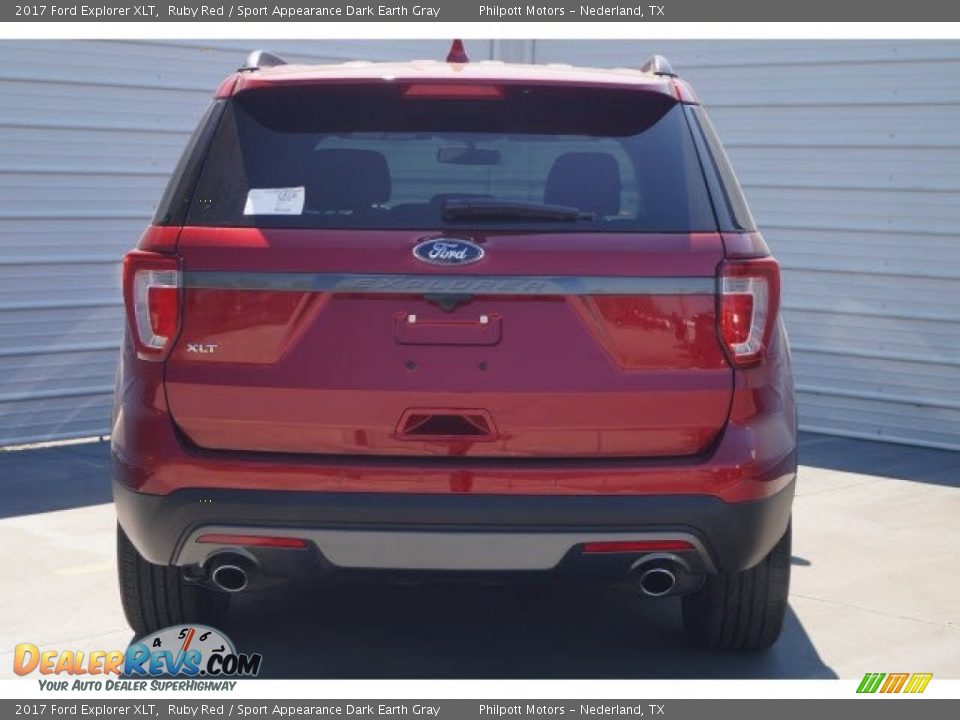 2017 Ford Explorer XLT Ruby Red / Sport Appearance Dark Earth Gray Photo #6