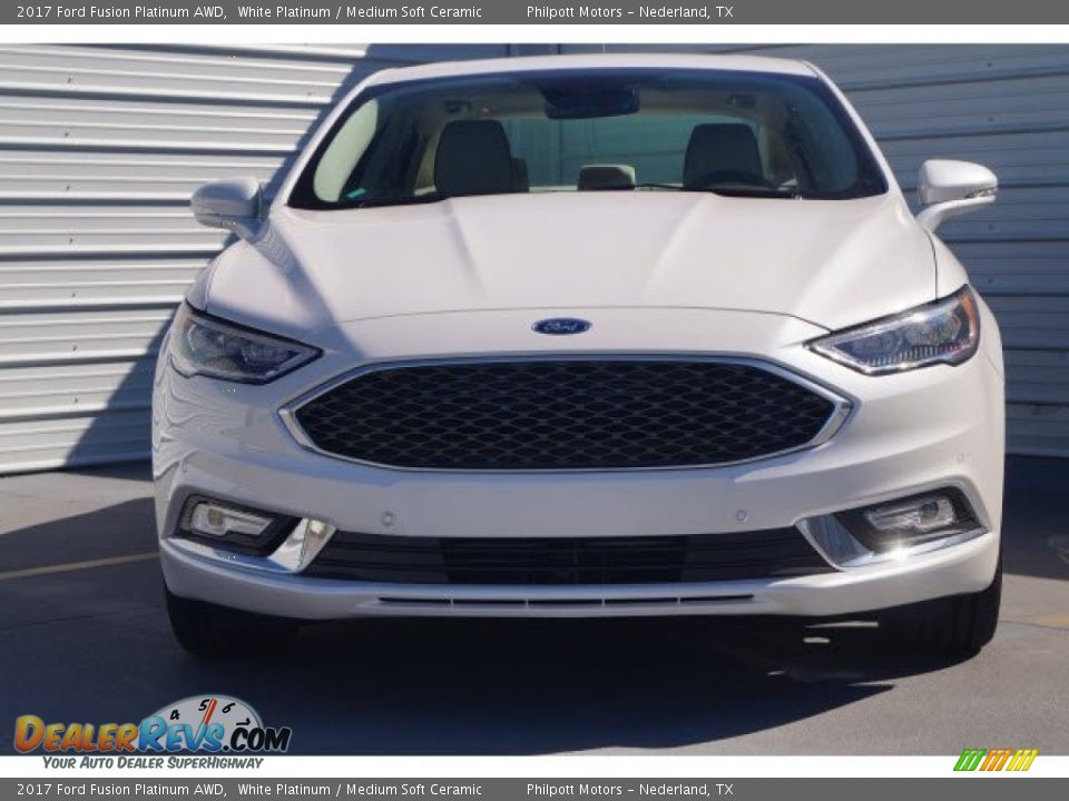 2017 Ford Fusion Platinum AWD White Platinum / Medium Soft Ceramic Photo #2