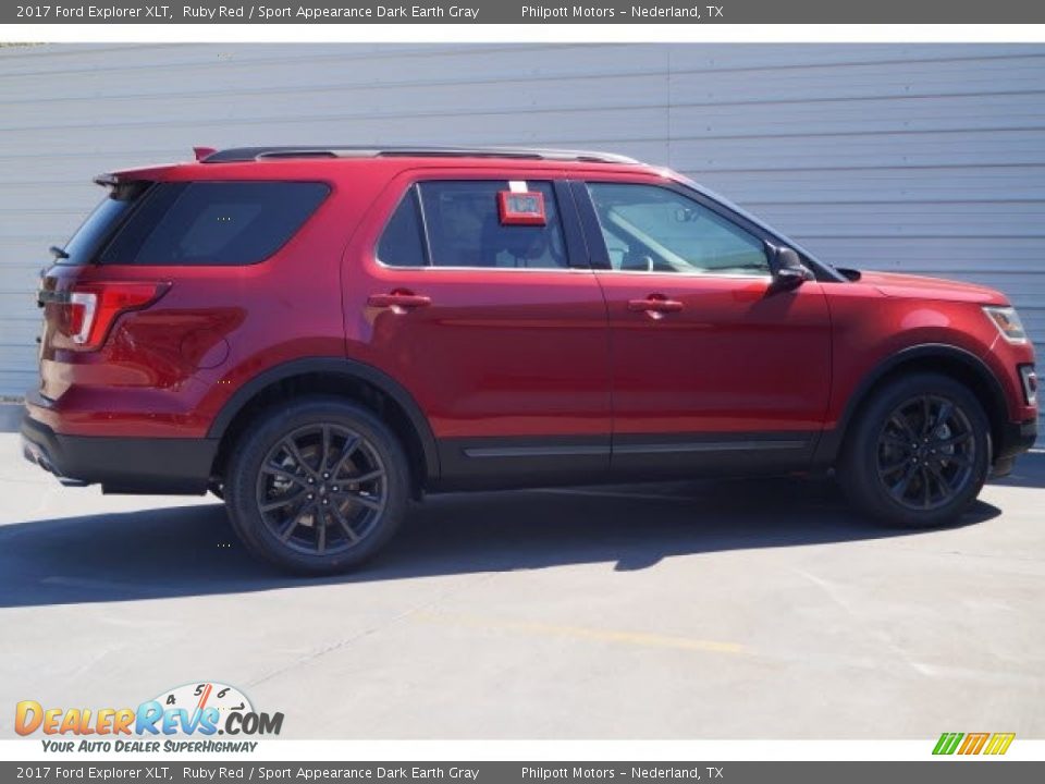 2017 Ford Explorer XLT Ruby Red / Sport Appearance Dark Earth Gray Photo #8