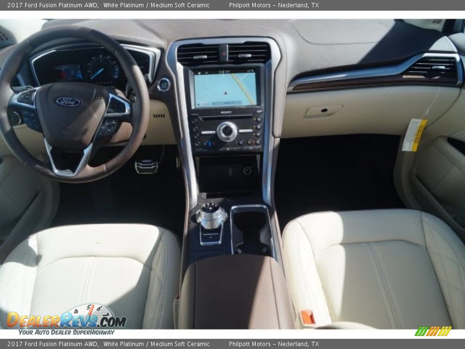 2017 Ford Fusion Platinum AWD White Platinum / Medium Soft Ceramic Photo #7