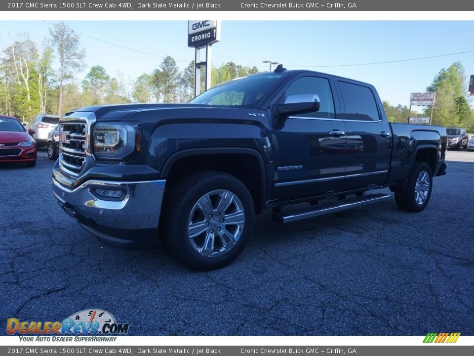2017 GMC Sierra 1500 SLT Crew Cab 4WD Dark Slate Metallic / Jet Black Photo #3