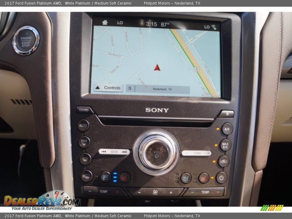 2017 Ford Fusion Platinum AWD White Platinum / Medium Soft Ceramic Photo #14