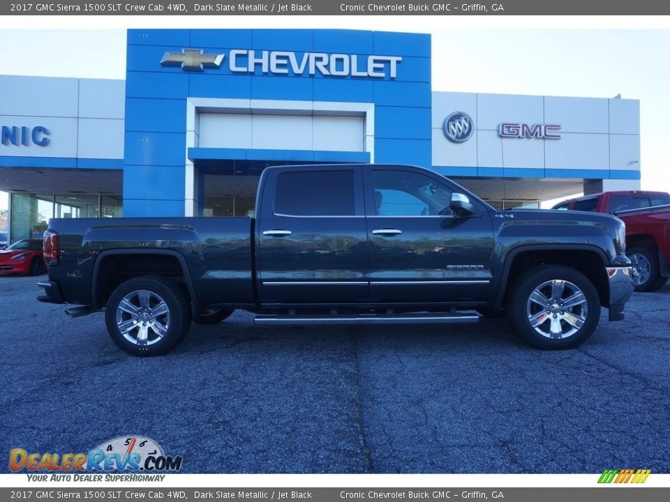 2017 GMC Sierra 1500 SLT Crew Cab 4WD Dark Slate Metallic / Jet Black Photo #8
