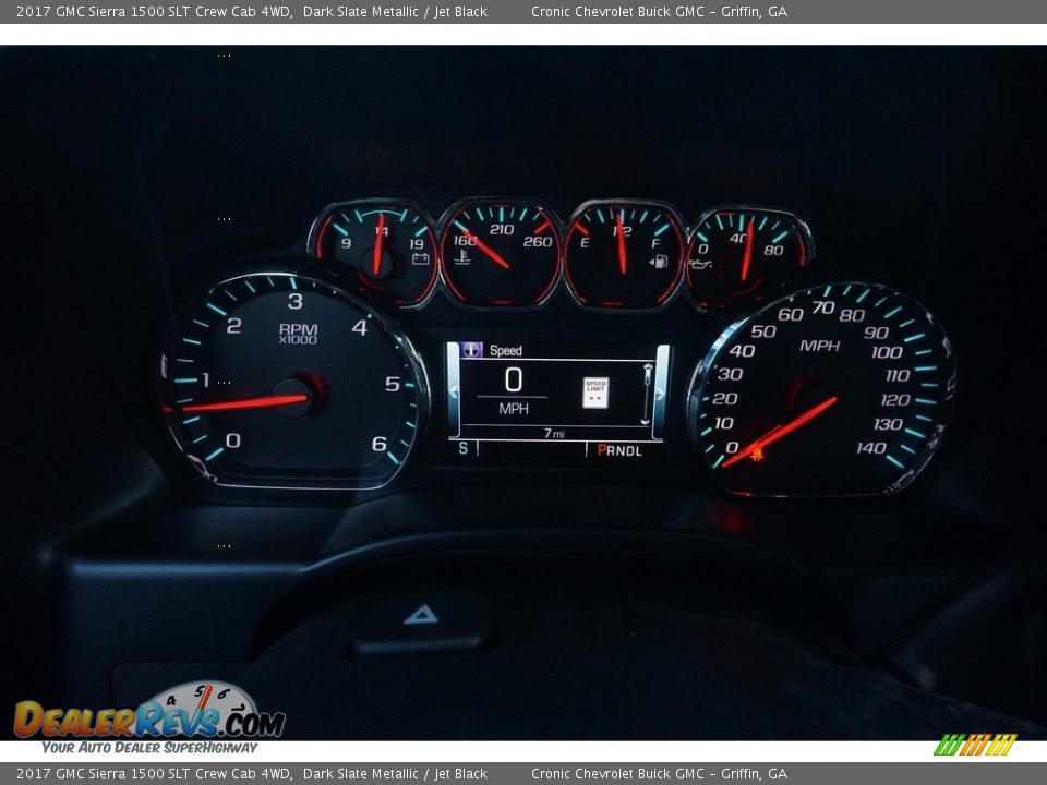 2017 GMC Sierra 1500 SLT Crew Cab 4WD Dark Slate Metallic / Jet Black Photo #14