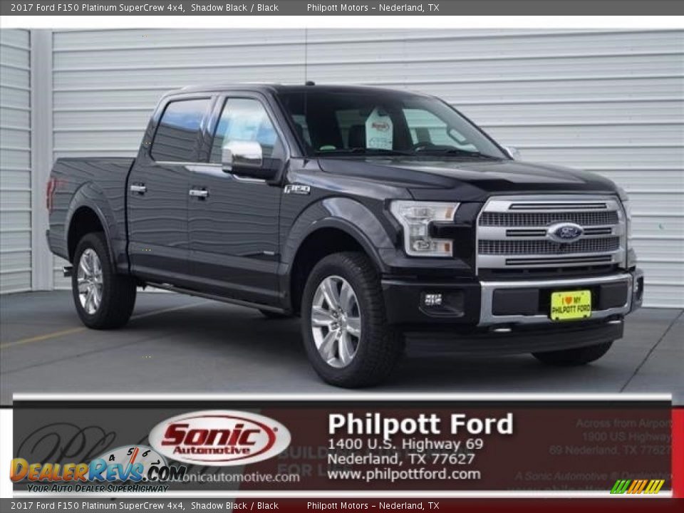 2017 Ford F150 Platinum SuperCrew 4x4 Shadow Black / Black Photo #1