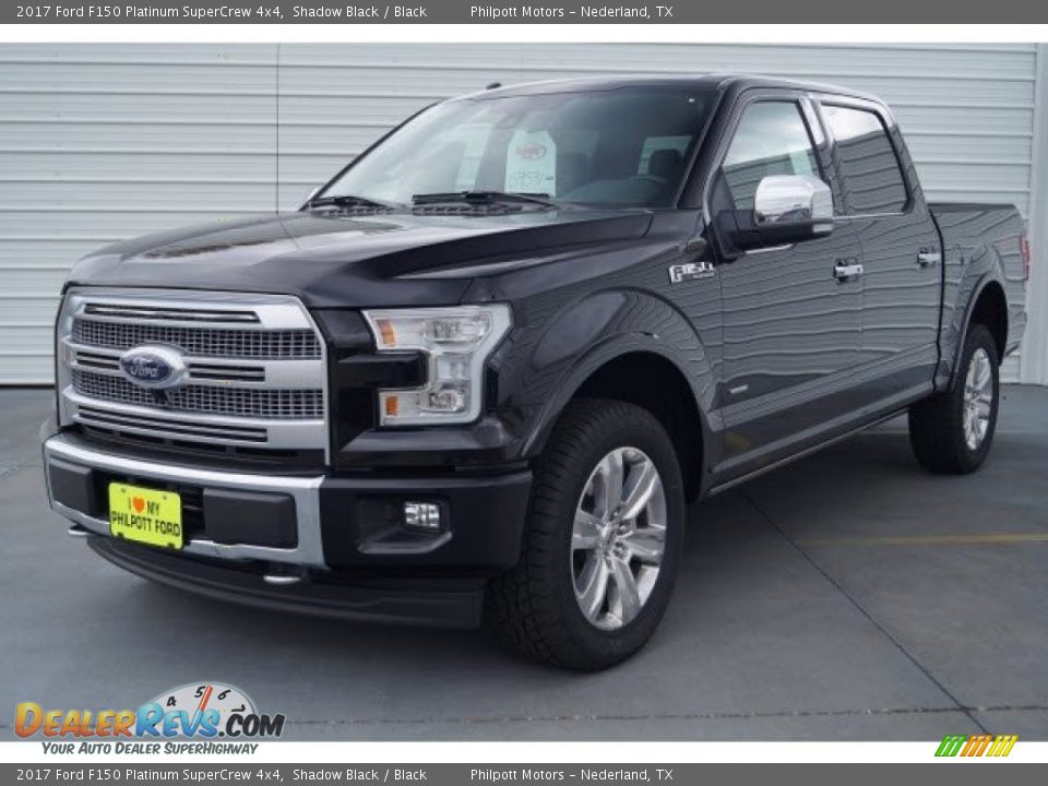 2017 Ford F150 Platinum SuperCrew 4x4 Shadow Black / Black Photo #3