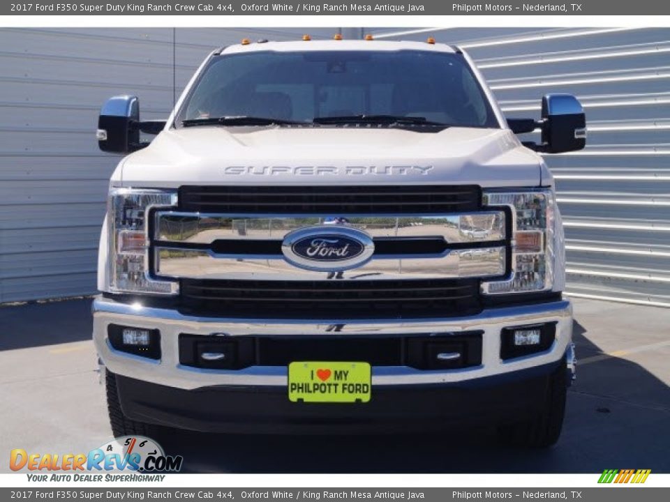 2017 Ford F350 Super Duty King Ranch Crew Cab 4x4 Oxford White / King Ranch Mesa Antique Java Photo #2
