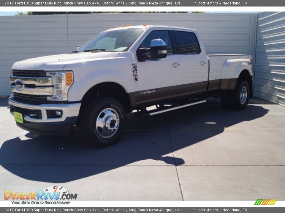 2017 Ford F350 Super Duty King Ranch Crew Cab 4x4 Oxford White / King Ranch Mesa Antique Java Photo #3